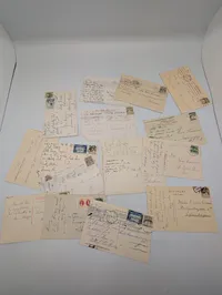 Collection of 14 Vintage Scandinavian Glædelig Jul Christmas Postcards  Sendt til Grevinde Hamilton 