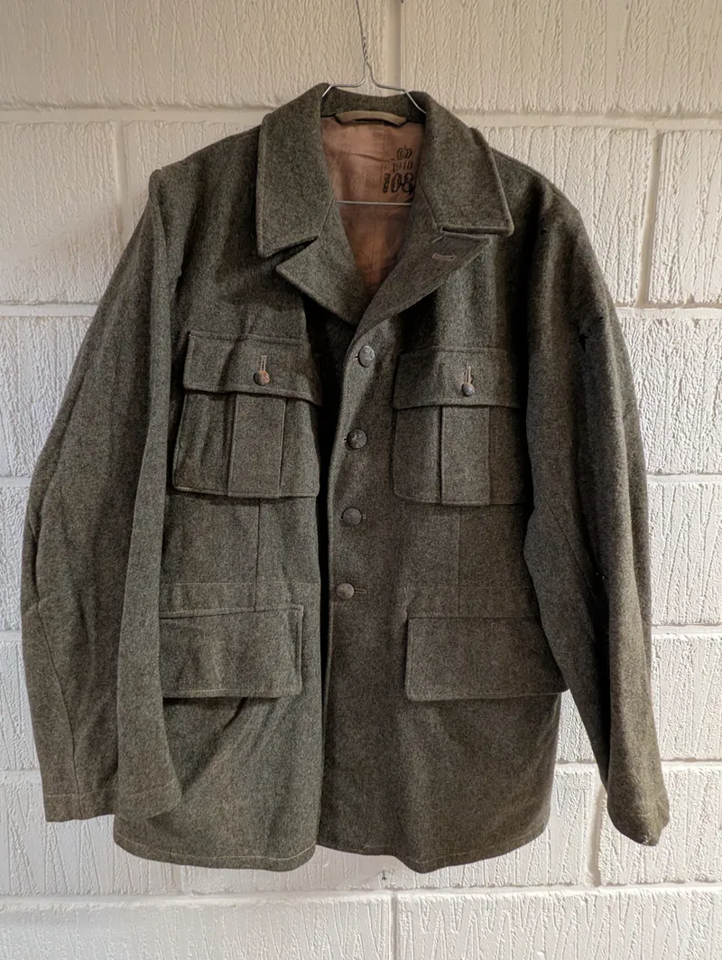 Svensk M/1939 Militær Uldjakke, dateret 1940