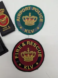 KLV Airport Police og Fire & Rescue Uniformsmærker og Epauletter