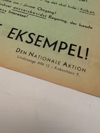 Den Nationale Aktion politisk løbeseddel, Valget gælder ikke 1943 valget WW2 