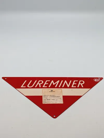 HMAK Dansk Militær Lureminer Advarselsskilt fra 1971, metal