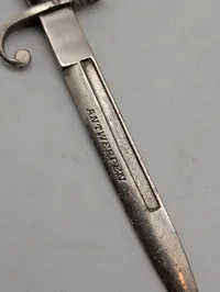 Antik miniature-bajonet brevåbner med indgravering "Antwerpen"