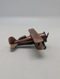 Vintage Die-Cast Biplan Blyantspidser i Kobberfinish