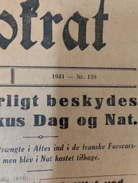 Samling af danske modstandsaviser og illegale blade fra 2. verdenskrig