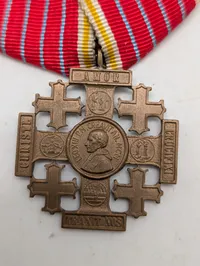 Jerusalem Pilgrimskors (Signum Sacri Itineris Hierosolymitani) i bronze