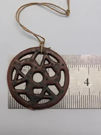 German WHW WW2  Openwork Wheel Pendant