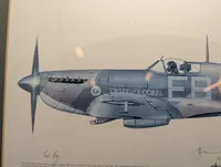 Dugald Cameron, Spitfire IIA P7350 'EB-Z' signeret litografi