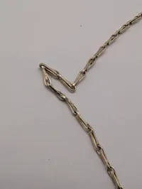 Vintage halskæde i sølv med timeglasformede led