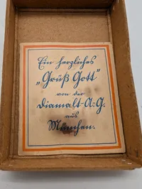 Antikke tyske briller med rund metalramme og original æske WW1