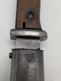 Tysk Mauser K98 Bajonet med Metalskede nummerens 