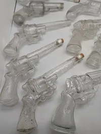 Samling af vintage glaspistolerspiritus