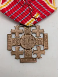Jerusalem Pilgrimskors (Signum Sacri Itineris Hierosolymitani) i bronze