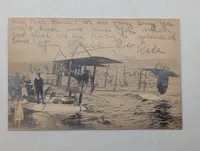 Early 20th Century Real Photo Postcard of a Curtiss Model E Seaplane