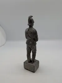 Antik støbt blyfigur af dansk Dragon soldat i paradeuniform