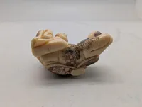 Antik JAPANESE HAND CARVED EROTIC NETSUKE FIGURES EDO / MEIJI PERIODE 