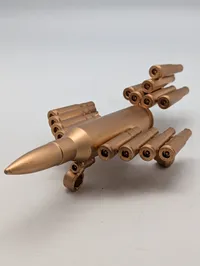 Håndlavet Model af Jetfly Fremstillet af Patronhylstre