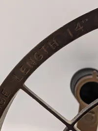 Vintage Brass Anti-Aircraft Ring Sight with Rubber Eyepiece