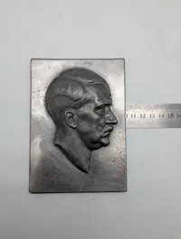 German Third Reich Era Adolf Hitler Profile Relief Plaque 