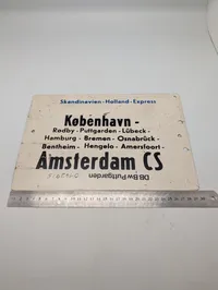 DB Skandinavien-Holland-Expressskilt, København - Amsterdam CS