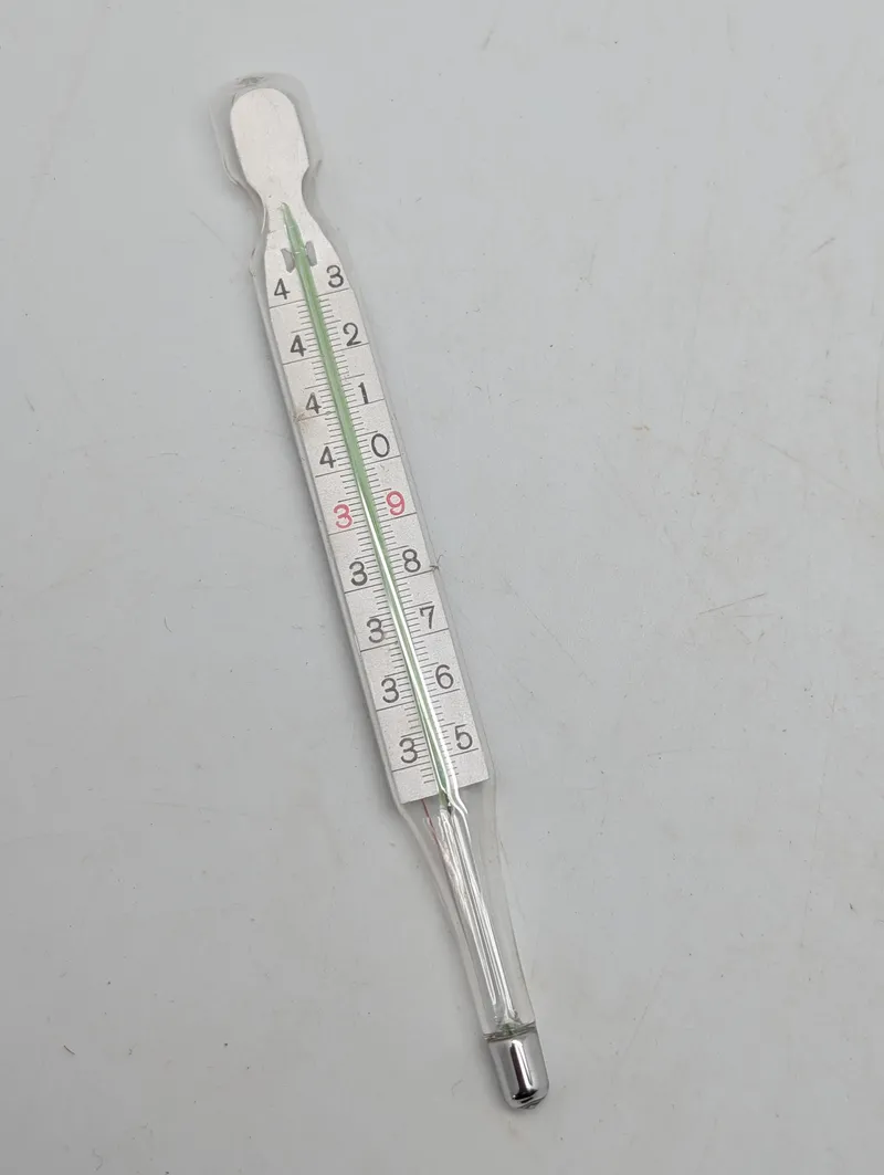 Hauptner Veterinær-Termometer i Jenaer Normalglas WW2 
