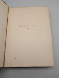 Dansk Politistat, bind I og II, halvbind i marmoreret papir