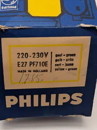 Vintage Philips Mørkelægningslampe No. 4074 Blackout Light Bulb