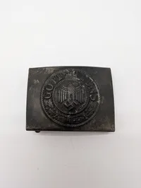 Tysk Wehrmacht Bæltespænde med 'Gott Mit Uns' Motto, originalt 
