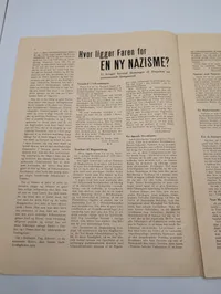 Tre eksemplarer af det danske modstandsblad Frit Danmark fra 1945-1946