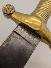 Dansk m1854 gravkors  Infantry Short Sword with Brass Hilt and Scabbard Mounts