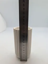 Lyngby Porcelæn hvid riflet vase