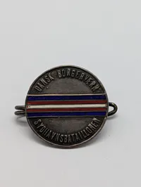 Dansk Borgervern Sydhavnsbataillonen Sterling Silver Enamel Pin