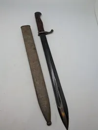 Tysk M1898/05 'Butcher' bajonet med skede