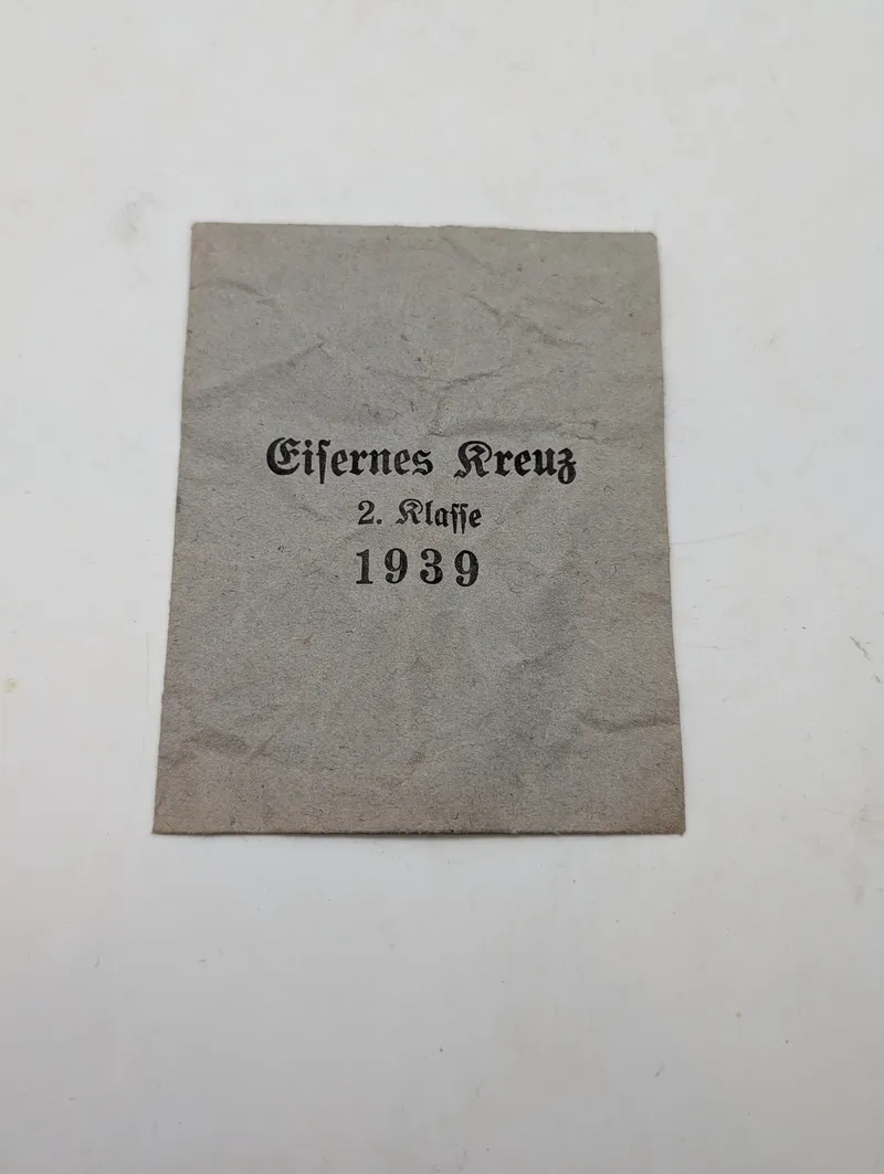 Tysk Eisernes Kreuz 2. Klasse 1939 medalje-konvolut