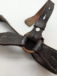 Tysk Wehrmacht Y-rem i læder til infanteriudrustning WW2