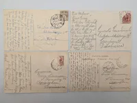 Set of Four Vintage Italian Postcards featuring Milan, Pisa, and Rome