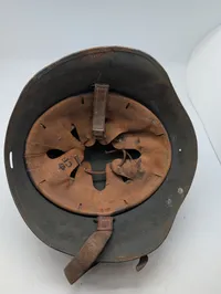 Danish M23 Steel Helmet with Leather Liner and Chinstrap