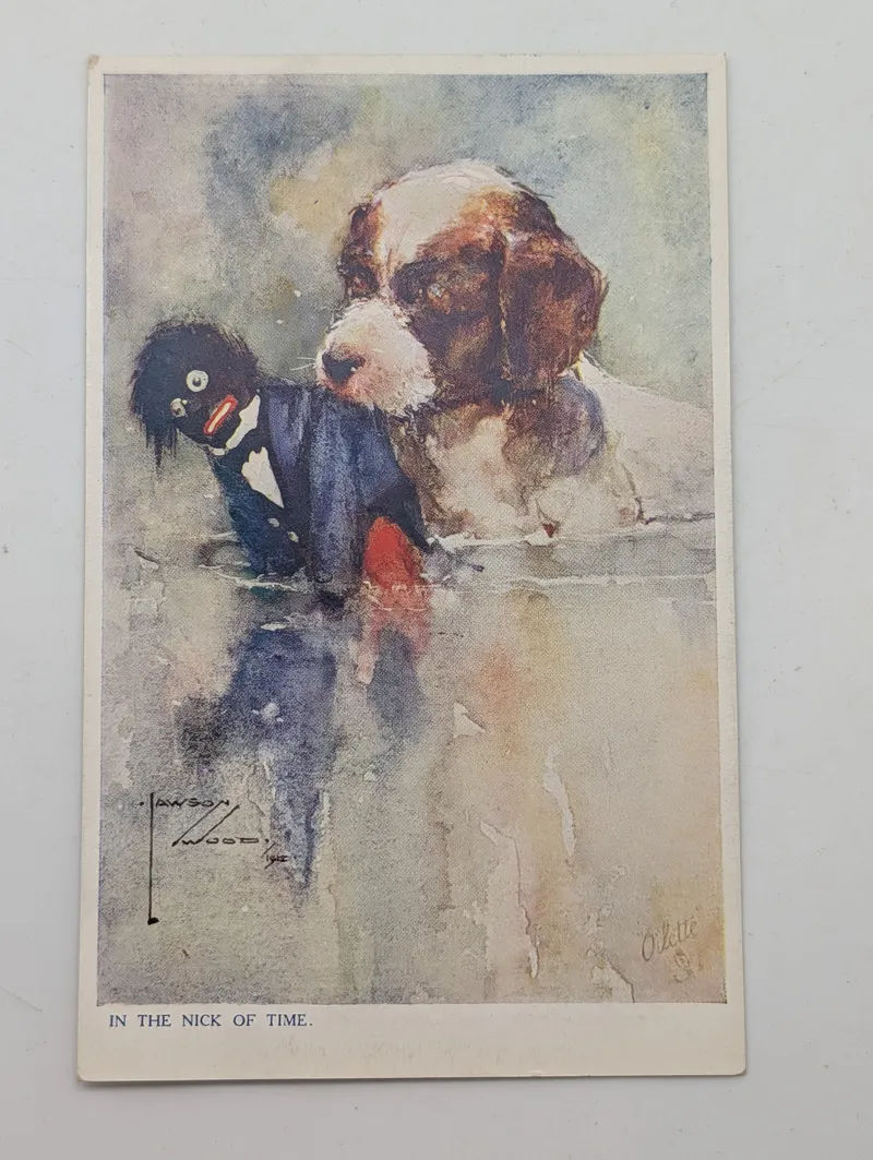 Lawson Wood Raphael Tuck & Sons Oilette Postcard 'In the Nick of Time'