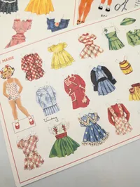 Store Marie og Lille Marie påklædningsdukker, tre ark