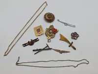 Vintage Mixed Costume Jewelry and Brooch Collection