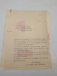 M.W. Mørch & Søn's Eftf. korrespondance og medaljeudkast