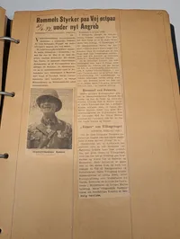 WWII Danish Occupation Scrapbook Page with Political Ephemera