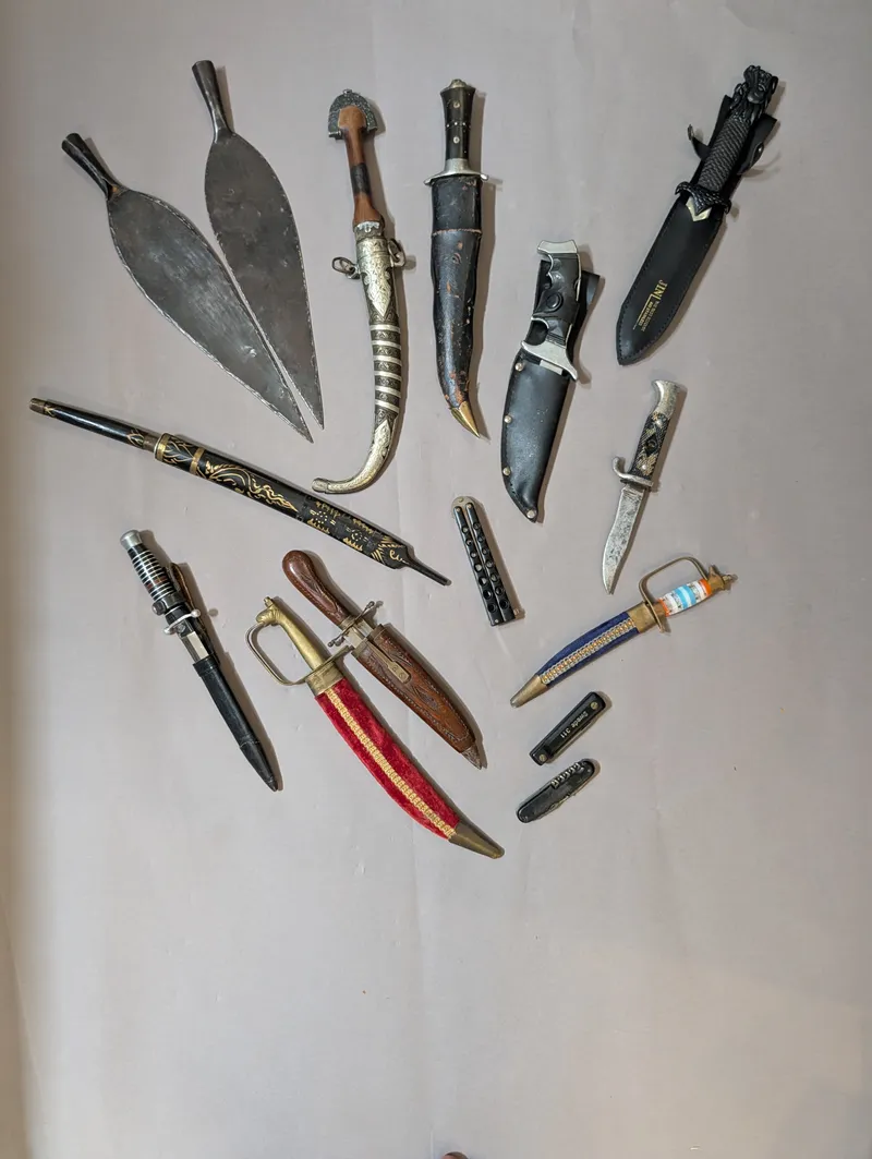 Collection of Antique and Modern Edged Weapons and Knives