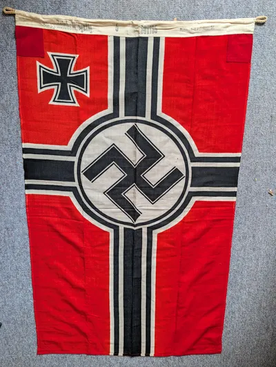Tysk Reichskriegsflagge (1938-1945) fra Plutzer & Brüll, originalt 