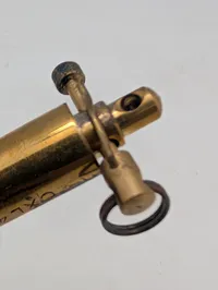 Vintage Brass and Iron L-Shaped Mechanical Fuse or Detonator Component German WW2