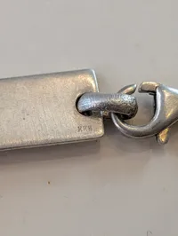 HHN Sterling Sølv 925 Halskæde med Rektangulære Led