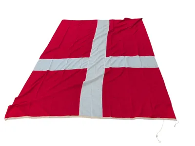 Klassisk dansk Dannebrogsflag i stof 220 x 300 Cm 