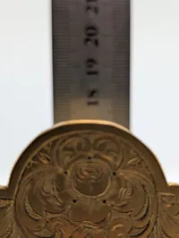 Antikt fransk bordur i forgyldt bronze med heraldiske løver