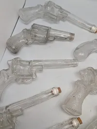 Samling af vintage glaspistolerspiritus