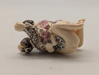 Antik JAPANESE HAND CARVED EROTIC NETSUKE FIGURES EDO / MEIJI PERIODE 