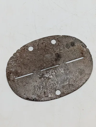 Tysk WWII Erkennungsmarke (ID-skilt) fra 23. SS-Panzergrenadier-Division, ORIGINALT